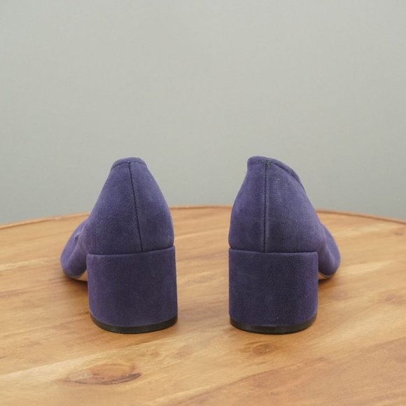 27 Edit Naturalizer Womens Rebecca Pumps Heels Blue Suede Close Toe Size 8 M - Picture 7 of 11